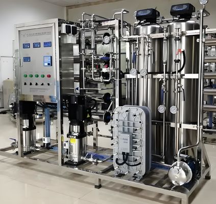 İyi bir fiyat. Siemens S7 PLC kontrolü ve UPVC / SS304 montajı ile 2 aşamalı RO EDI sistemi çevrimiçi